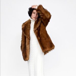 Zara faux fur coat
